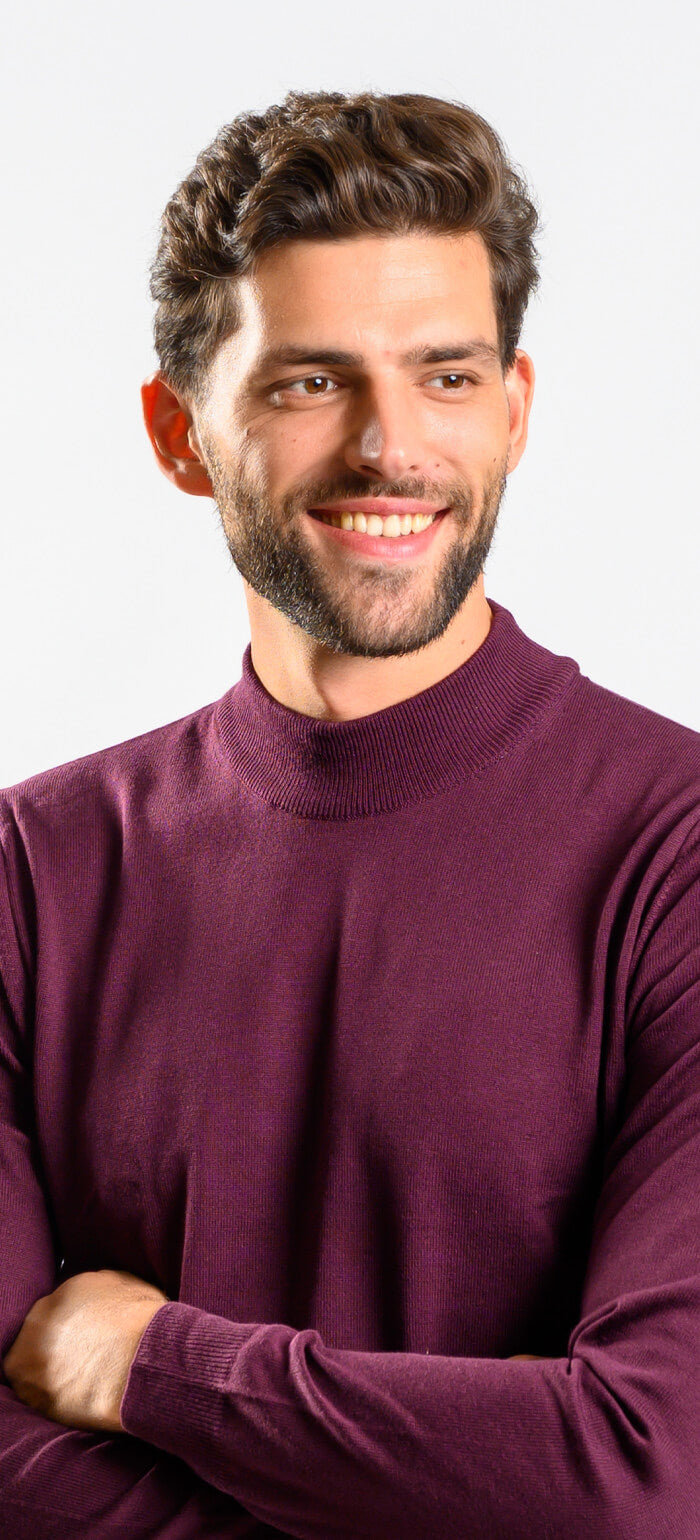 Lilekový bavlněný polorolák