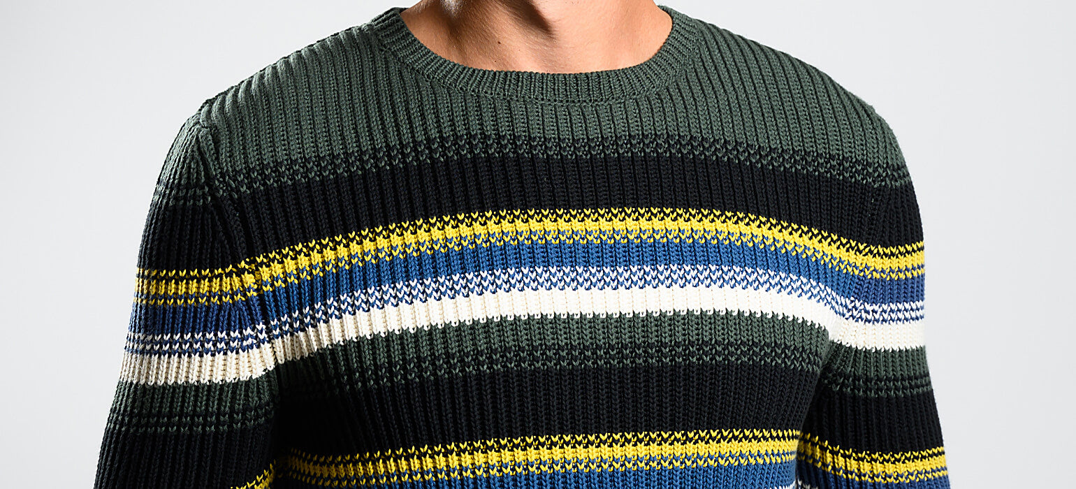 Bavlnený prúžkovaný pulóver