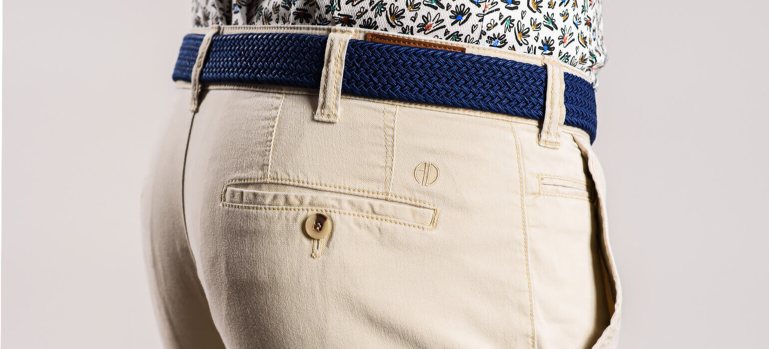 Béžové bavlnené nohavice