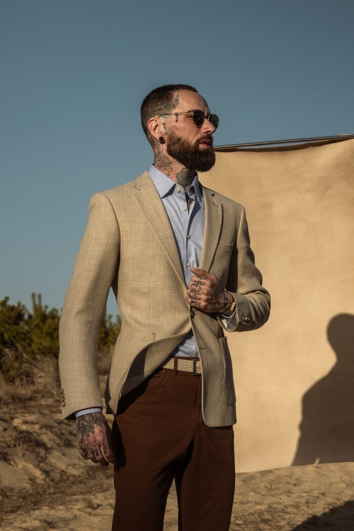 Béžové jarné sako - XL veľkosti