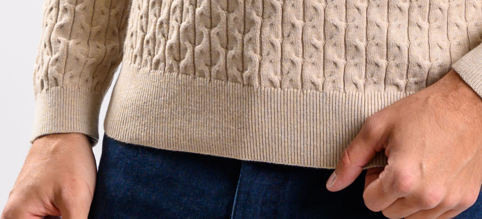 Béžový  bavlnený rolák