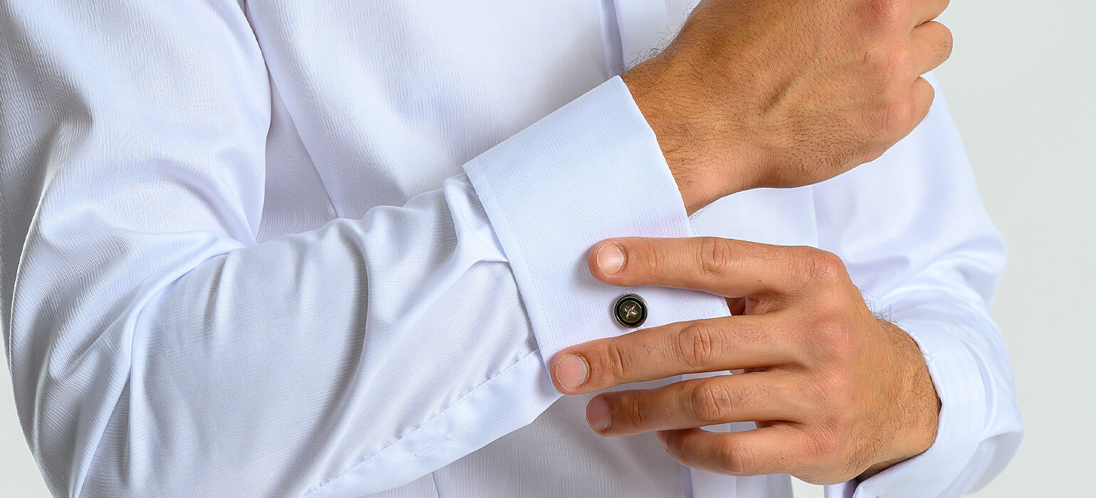 Bílá Extra Slim Fit košile s jemným vzorem šachovnice