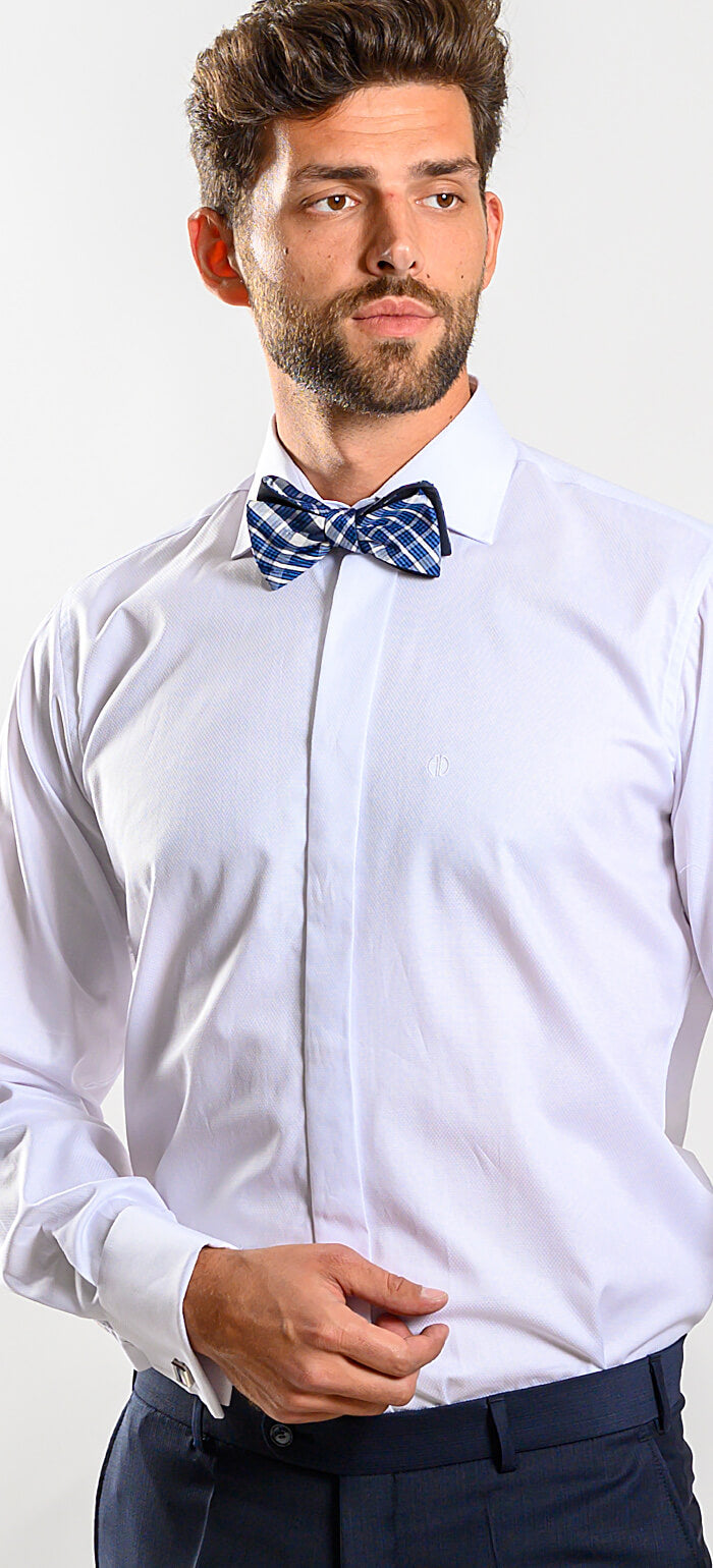 Biela spoločenská Slim Fit košeľa