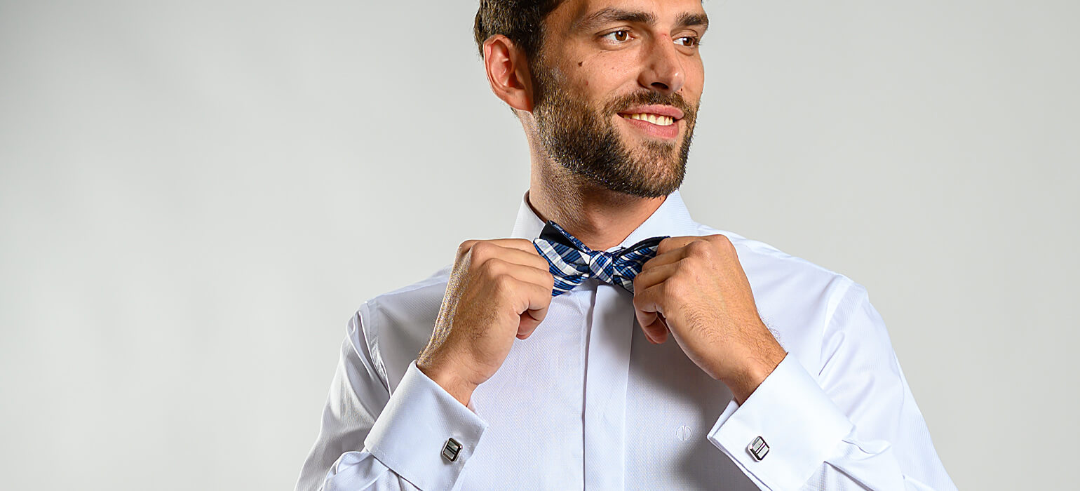 Biela spoločenská Slim Fit košeľa