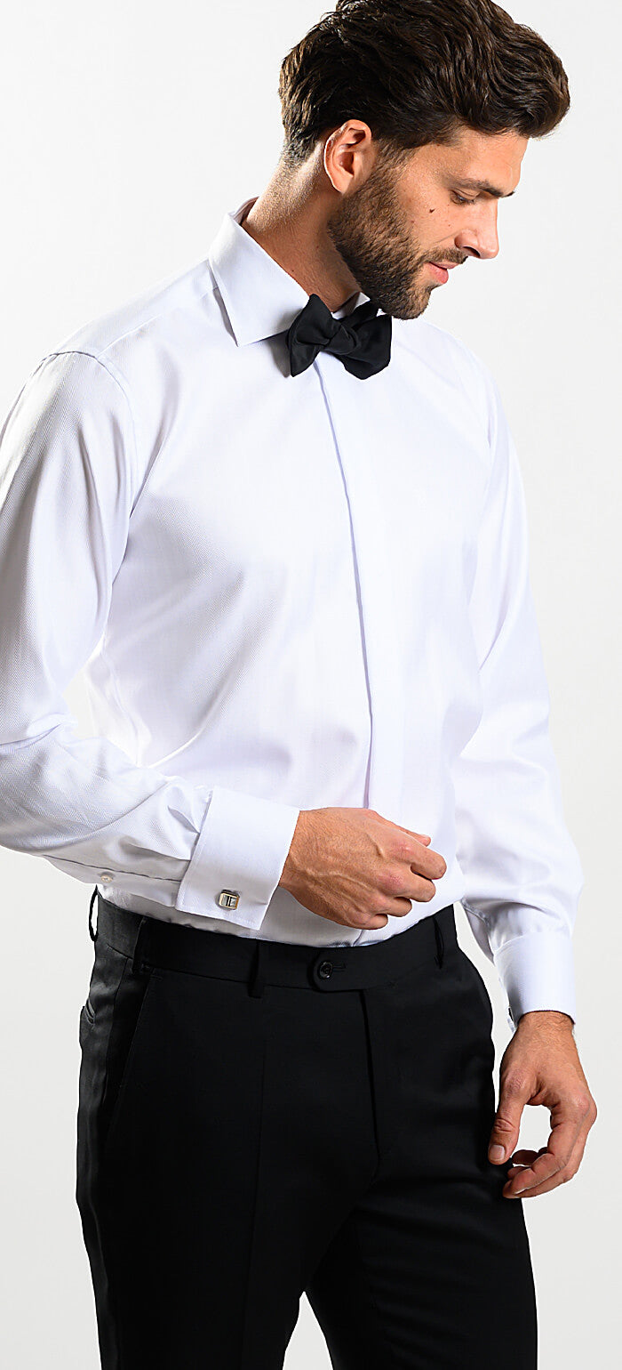 Biela spoločenská Slim Fit košeľa