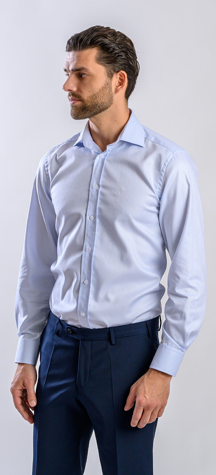 Bledomodrá Slim Fit košeľa