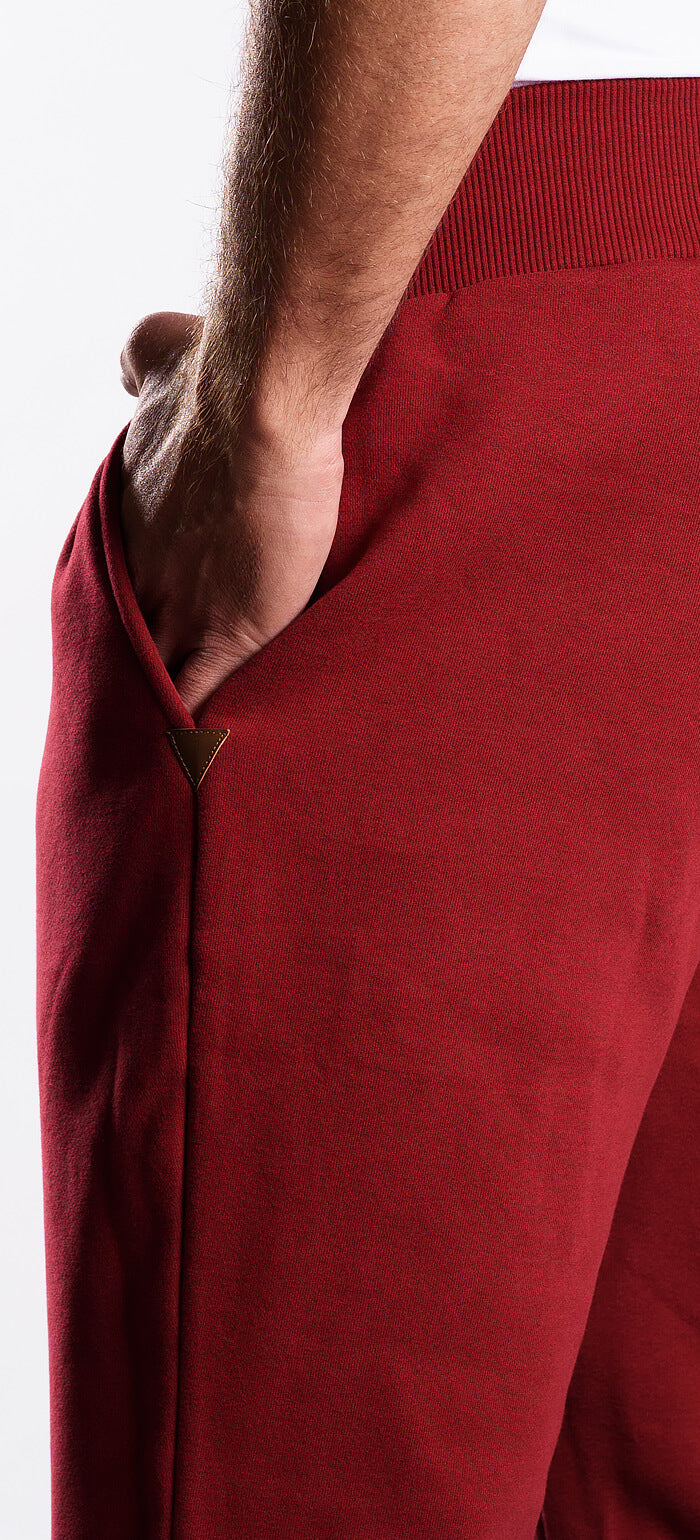 Bordové teplákové nohavice