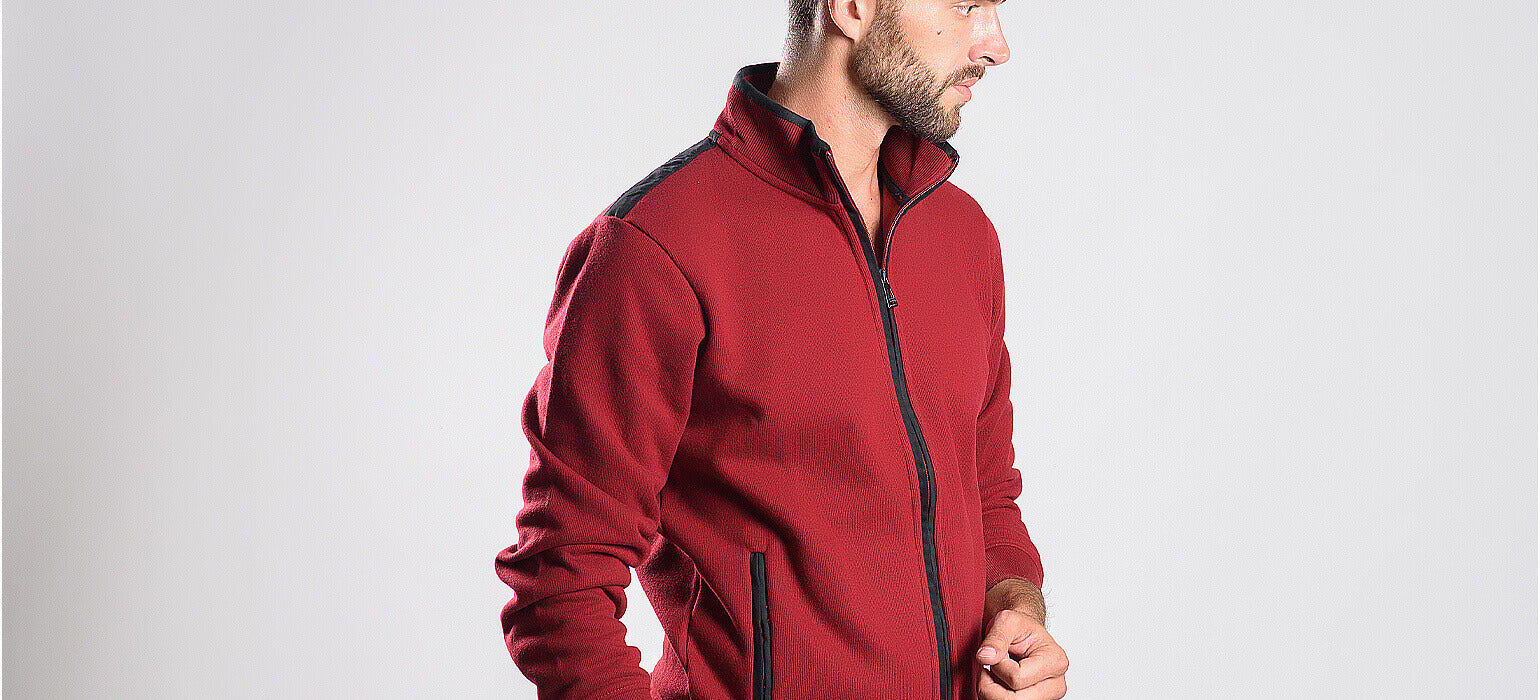 Bordový teplákový sveter