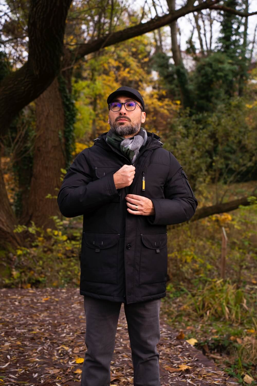 Čierna zimná bunda