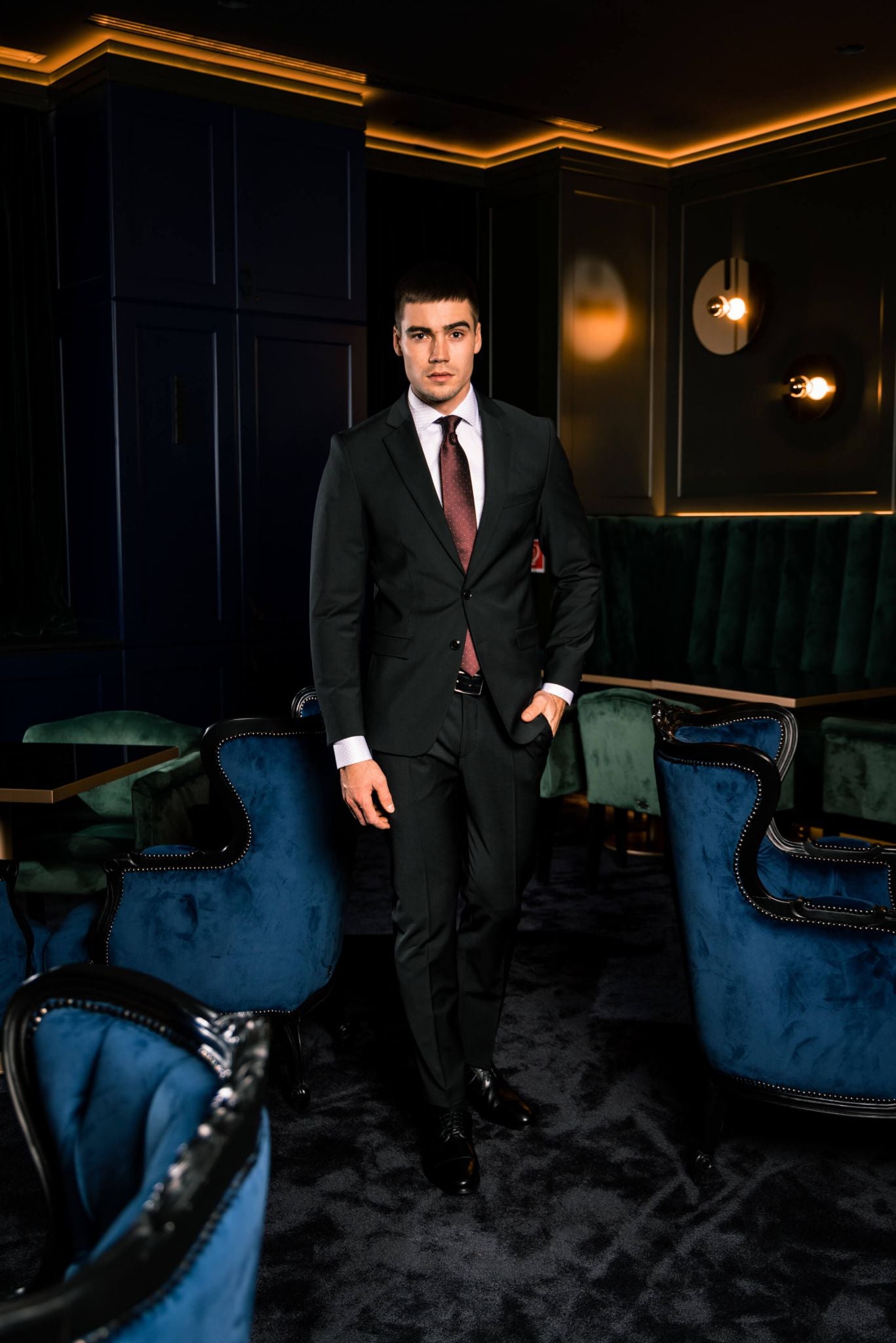 Černé Basic oblekové kalhoty