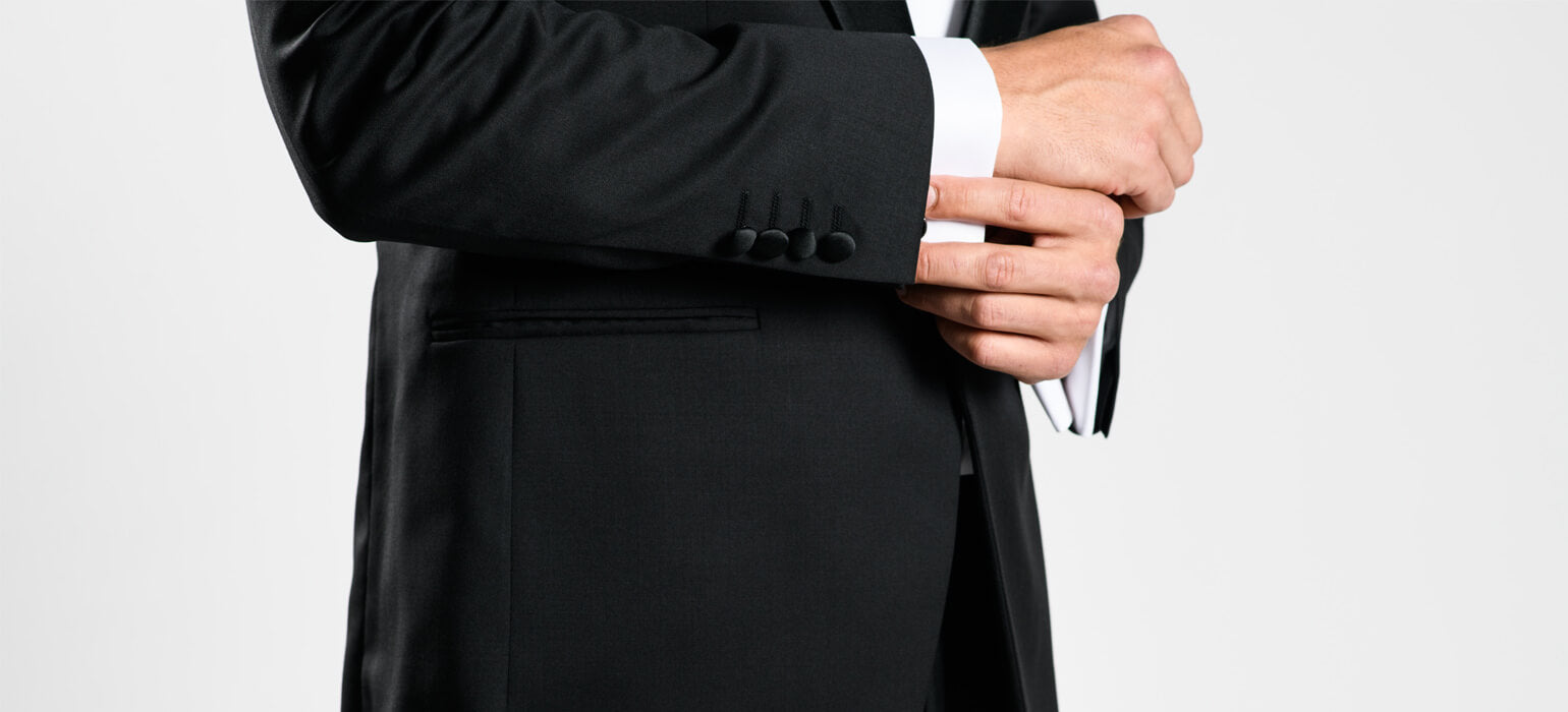 Černý vlněný smoking