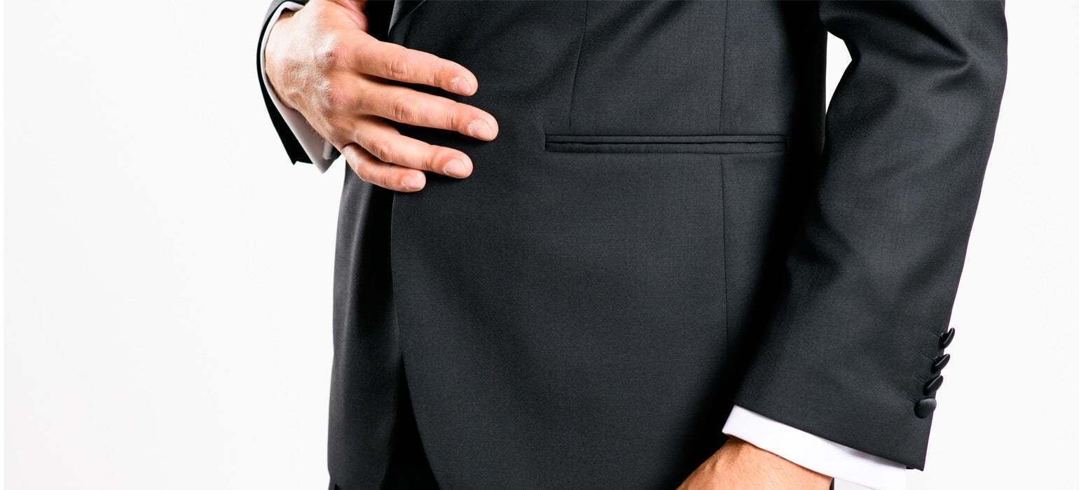 Černý vlněný smoking