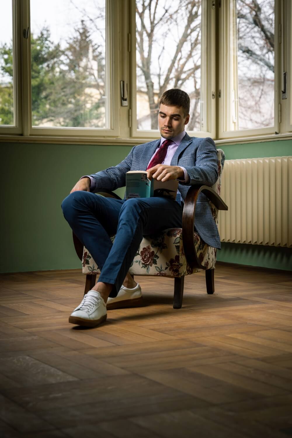 Fialová Extra Slim Fit košeľa