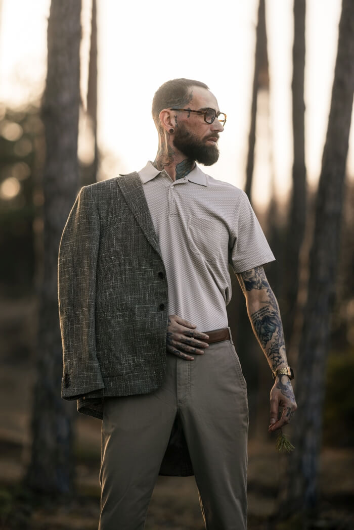 Hnedé štrukturované sako