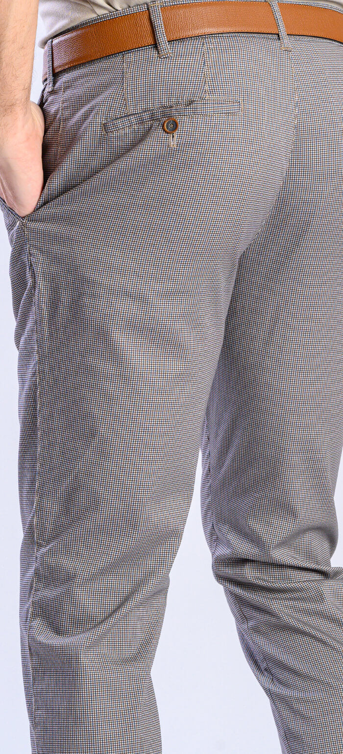 Hnědo-béžové pepito chinos kalhoty