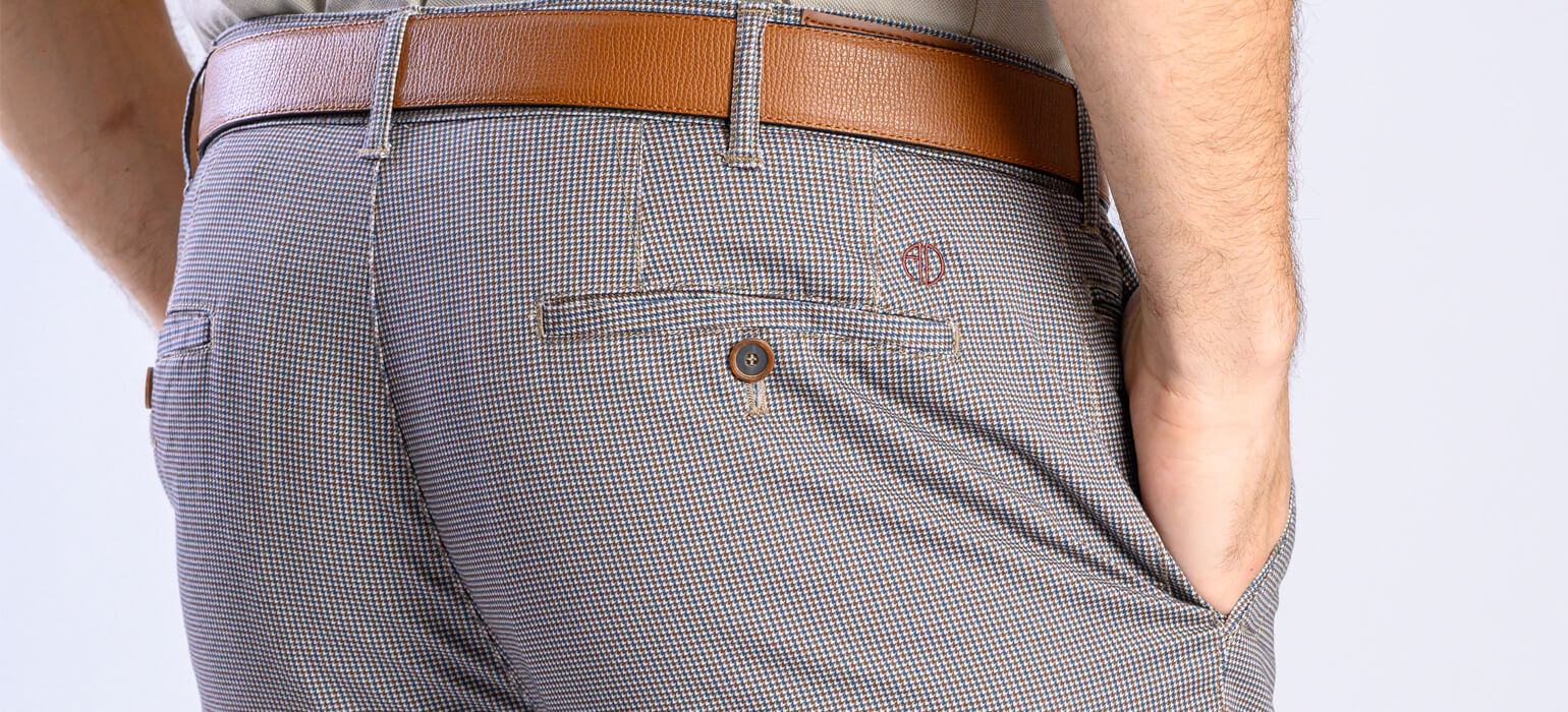 Hnědo-béžové pepito chinos kalhoty