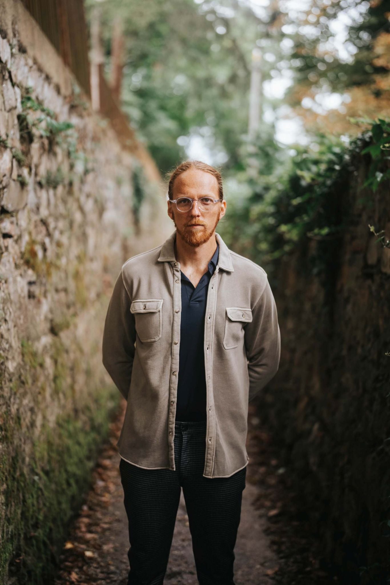 Hrubá bavlnená olivová košeľa