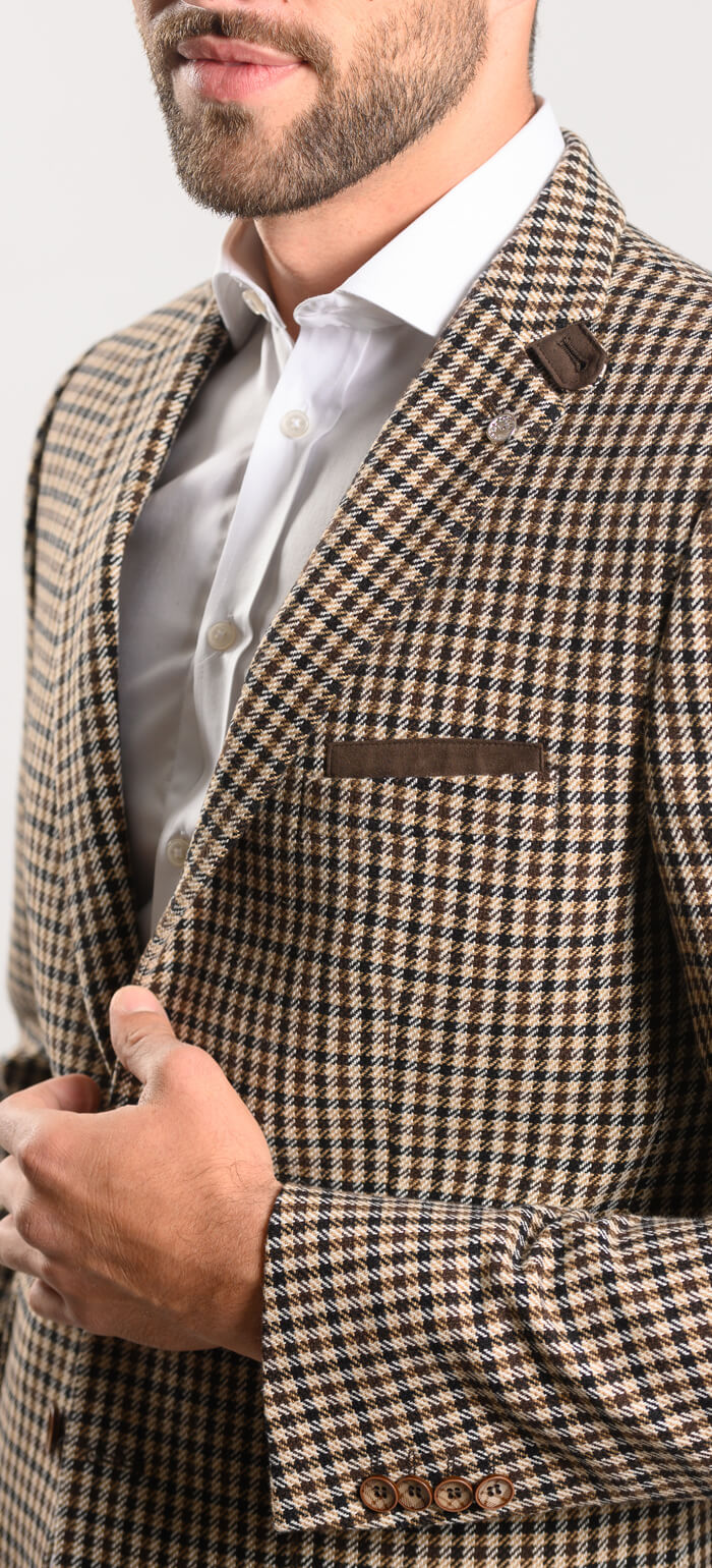 Kárované jesenné sako