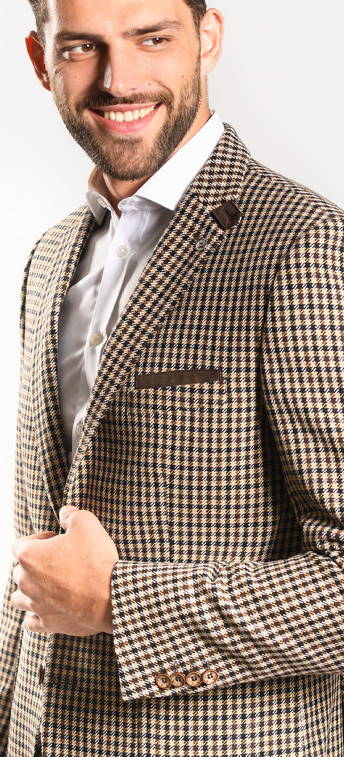 Kárované jesenné sako