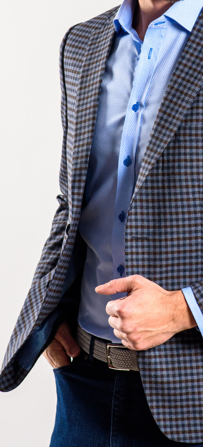 Kárované vlnené sako