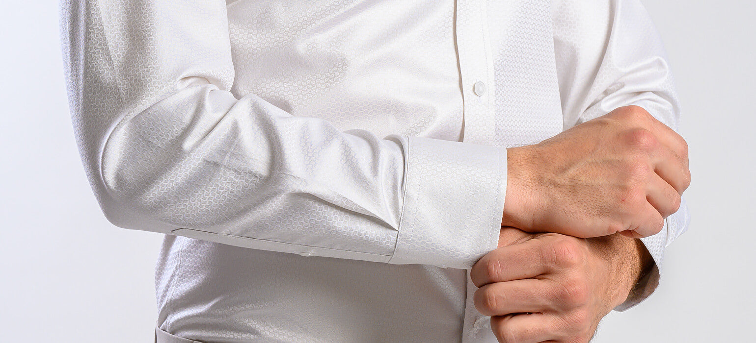 Maslová Classic Fit košeľa s jemným vzorom vlniek