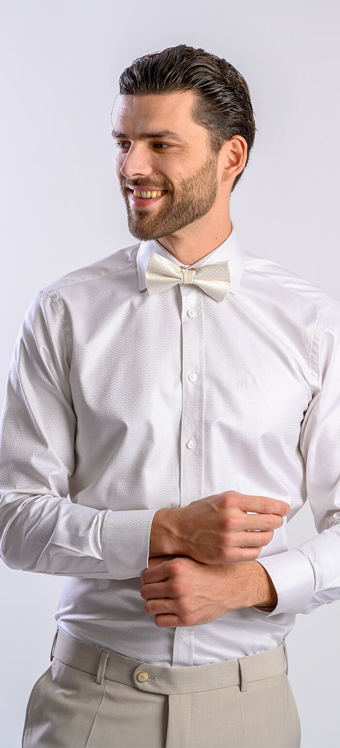 Maslová Extra Slim Fit košeľa s jemným vzorom vlniek