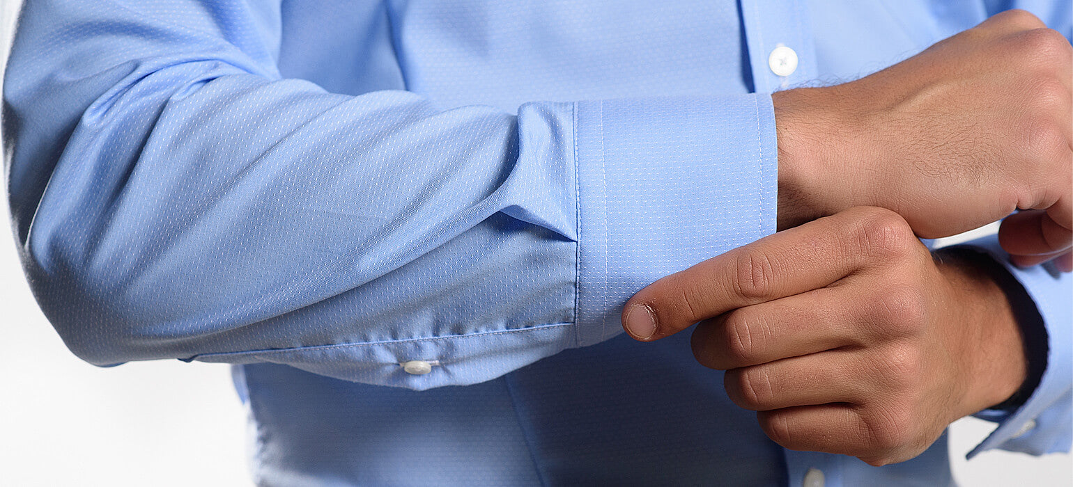 Modrá Extra Slim Fit košeľa s jemným vzorom