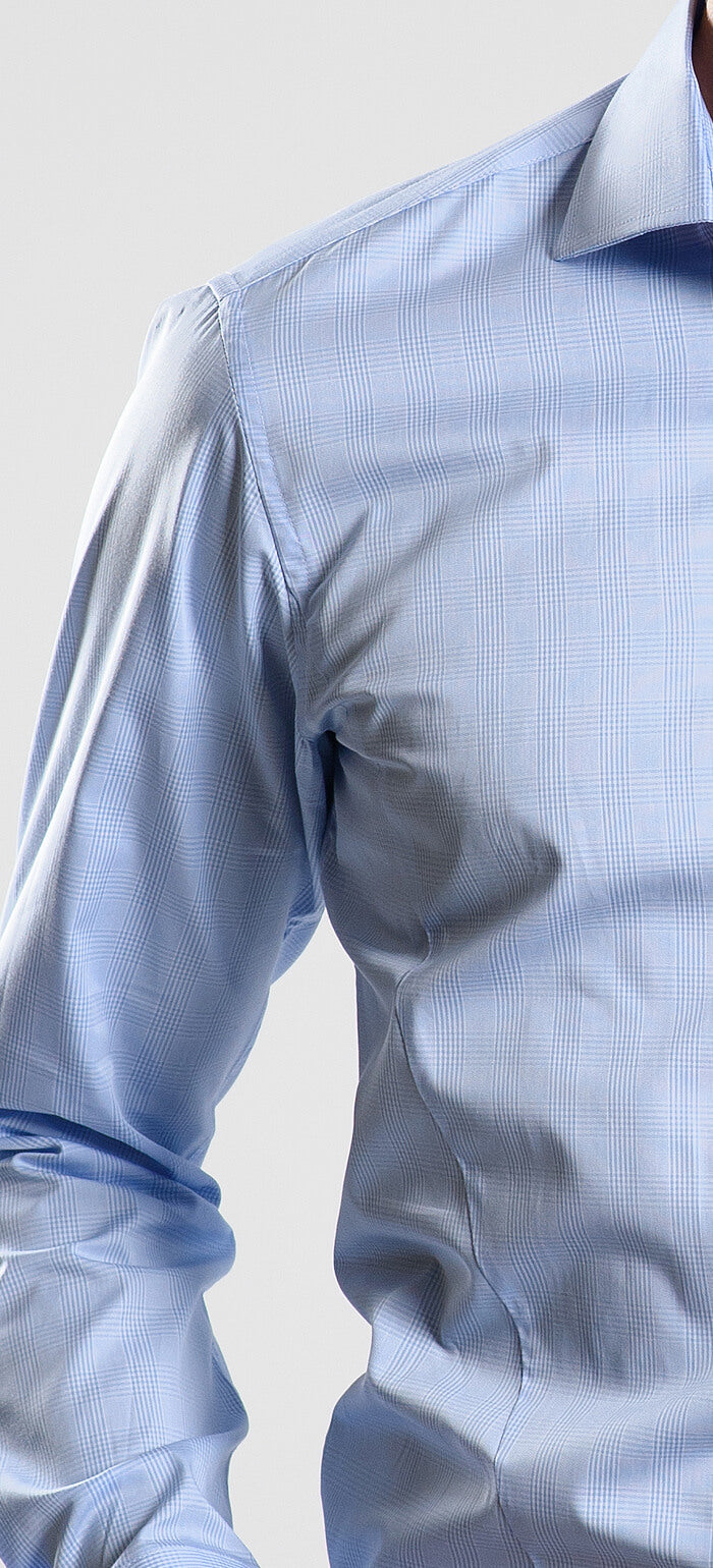 Modrá károvaná Classic Fit košeľa