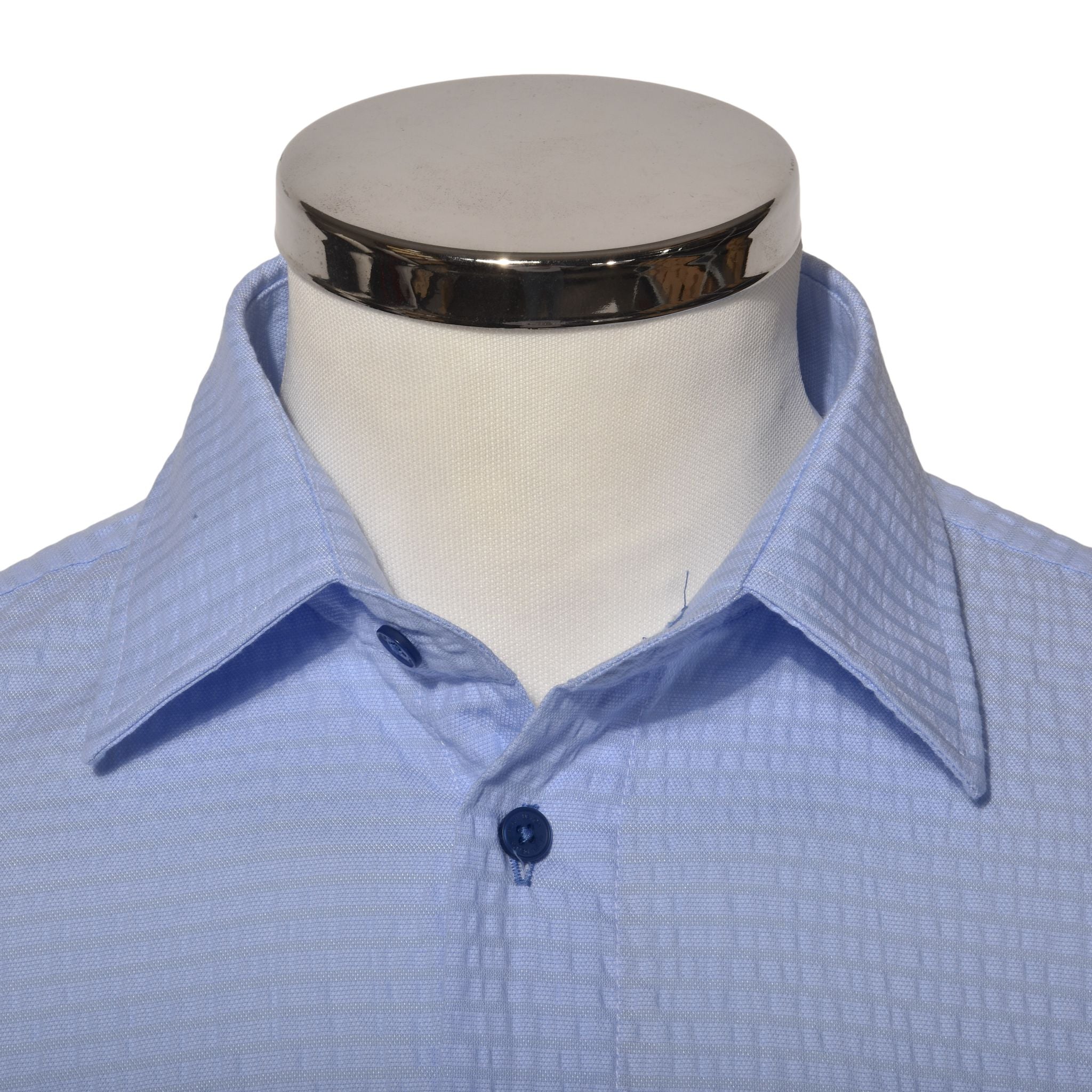 Modrá Slim Fit krepová košile