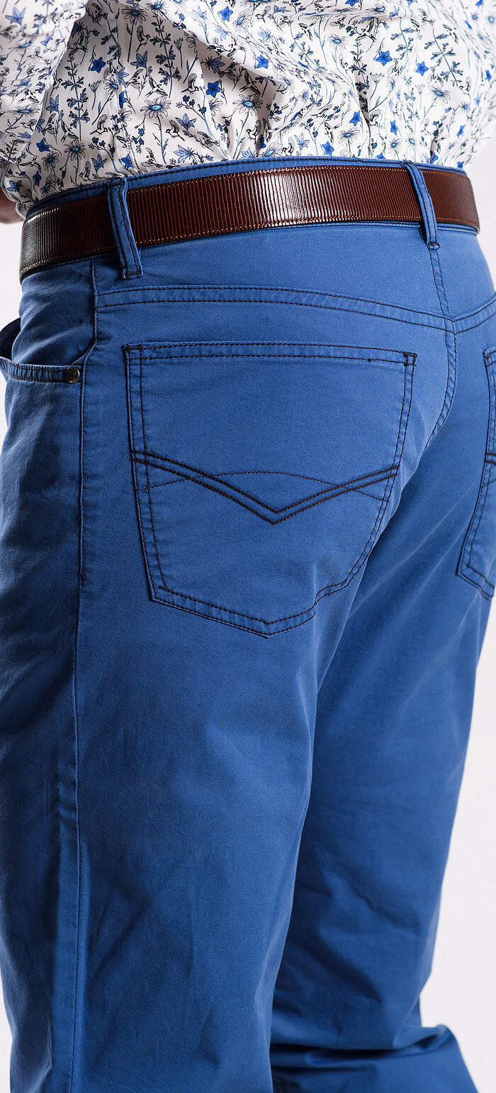 Modré jarné nohavice