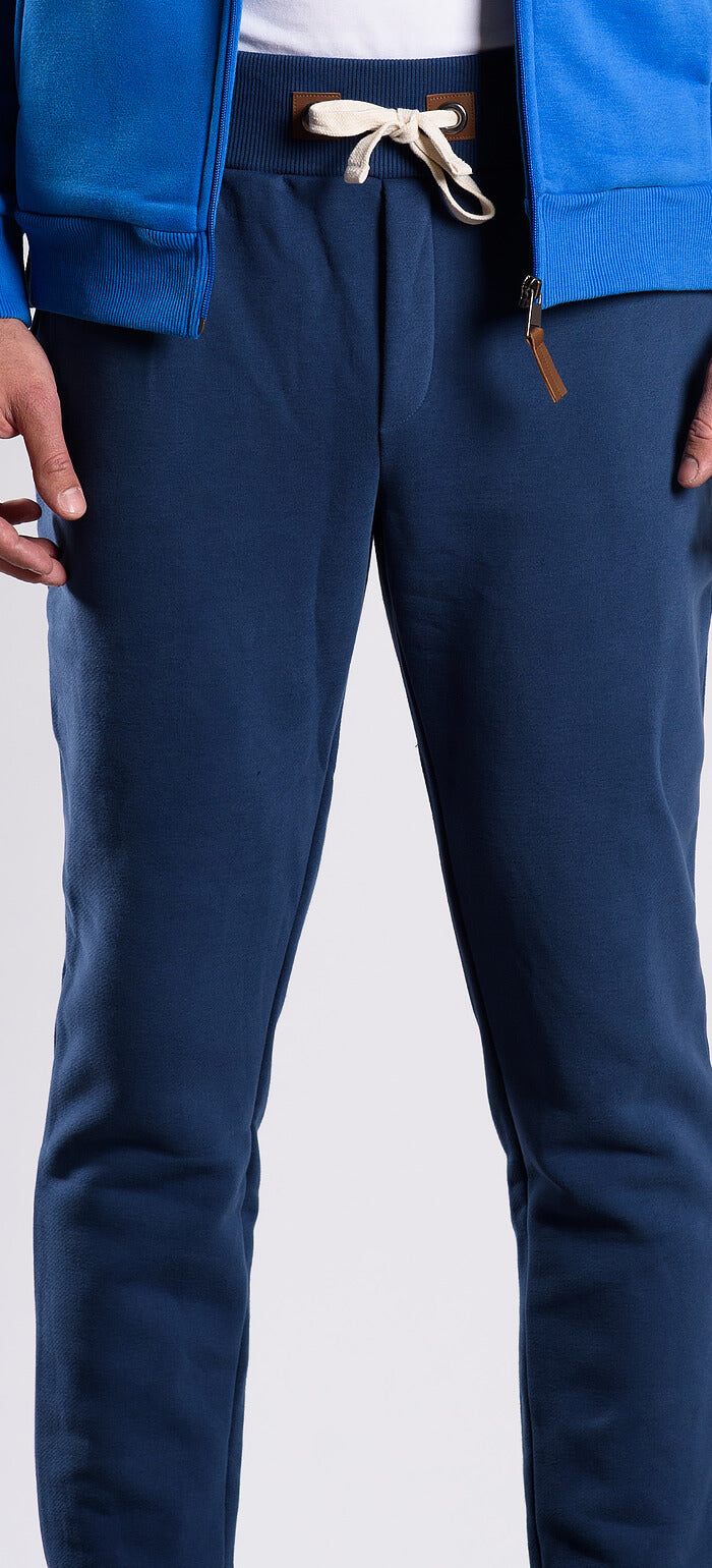 Modré teplákové nohavice