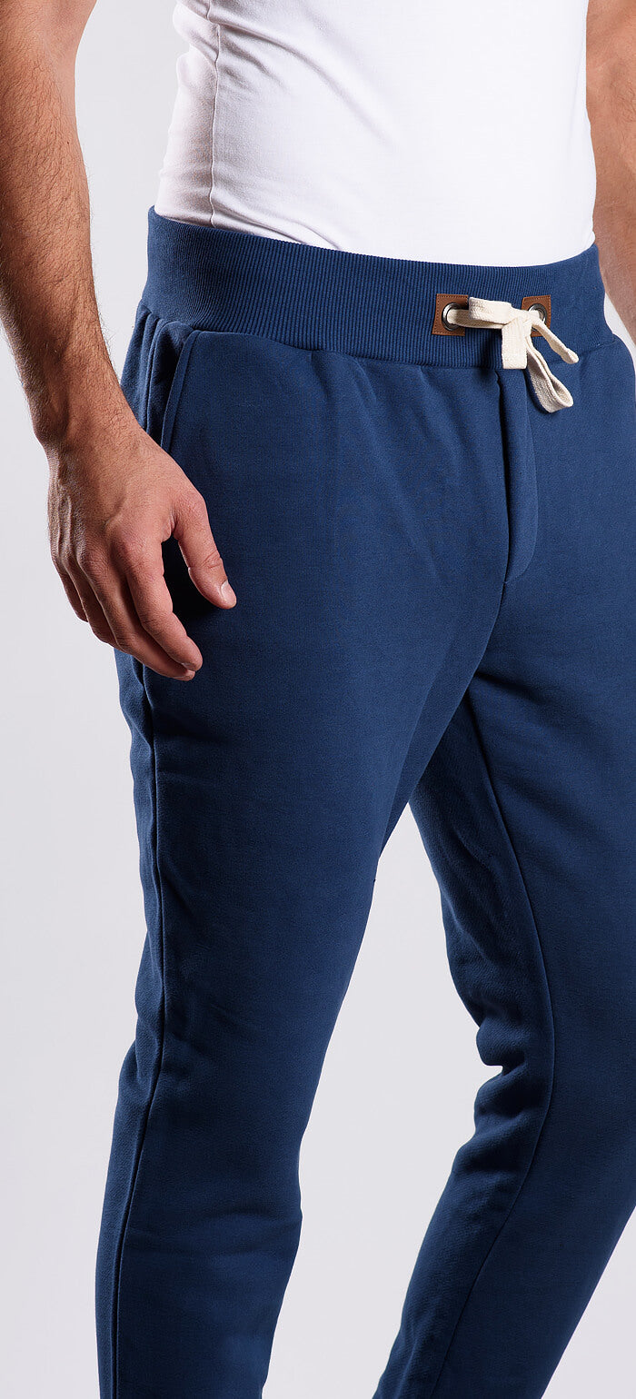 Modré teplákové nohavice