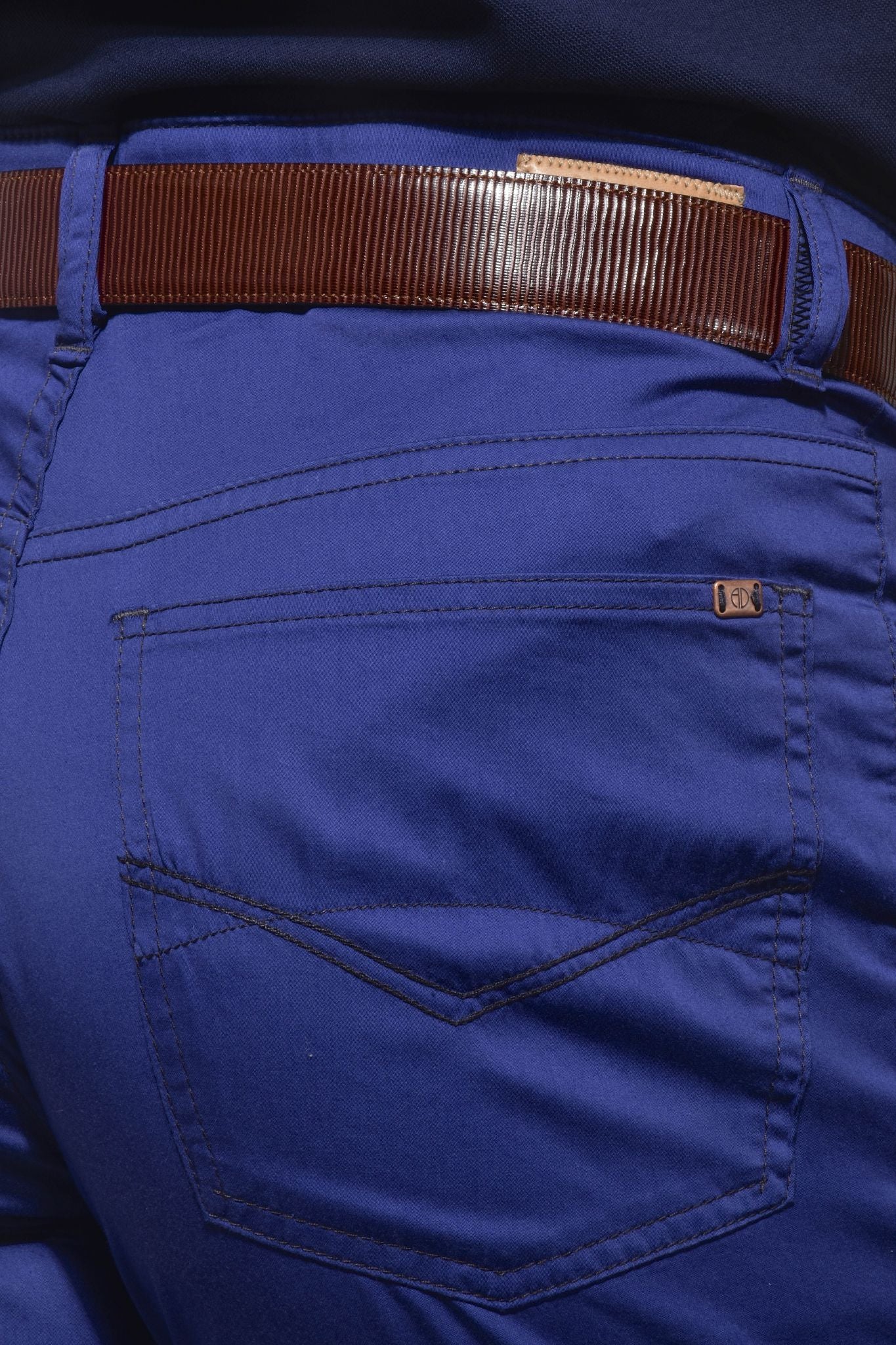 Modré voľnočasové nohavice