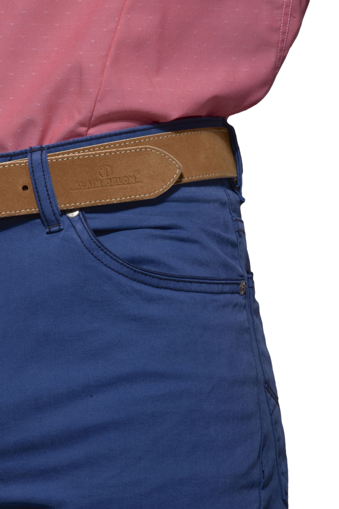 Modré volnočasové kalhoty