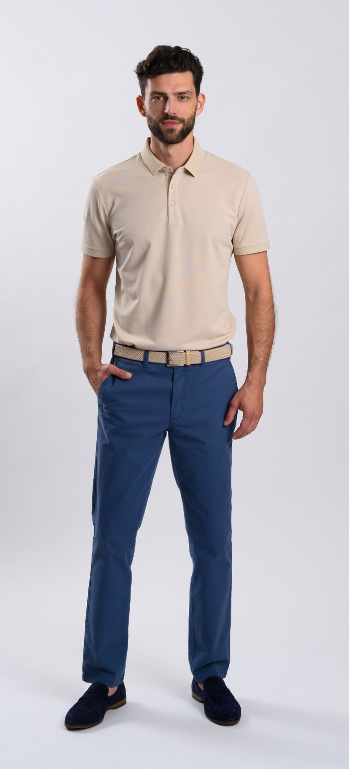 Modré volnočasové kalhoty