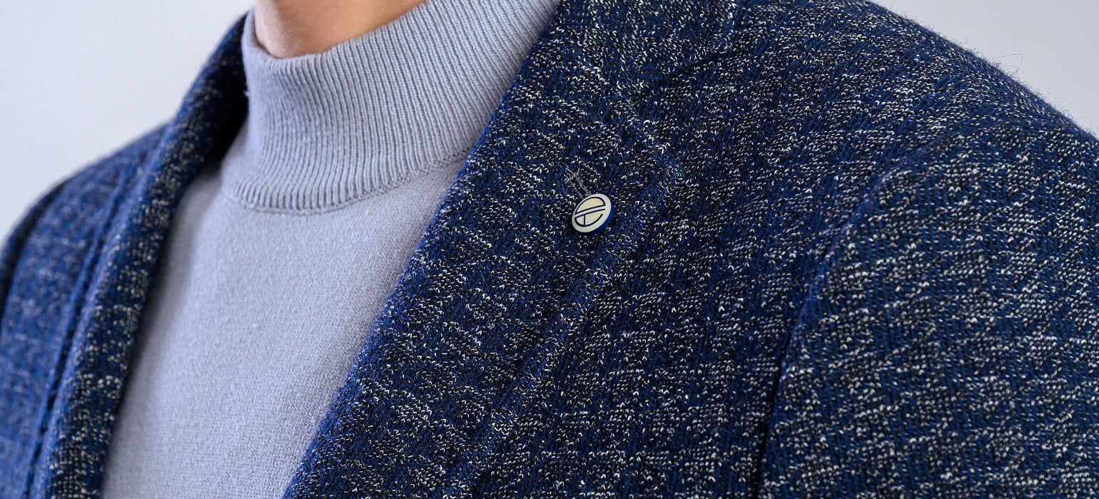 Modrošedé sako s odnímateľnou vložkou