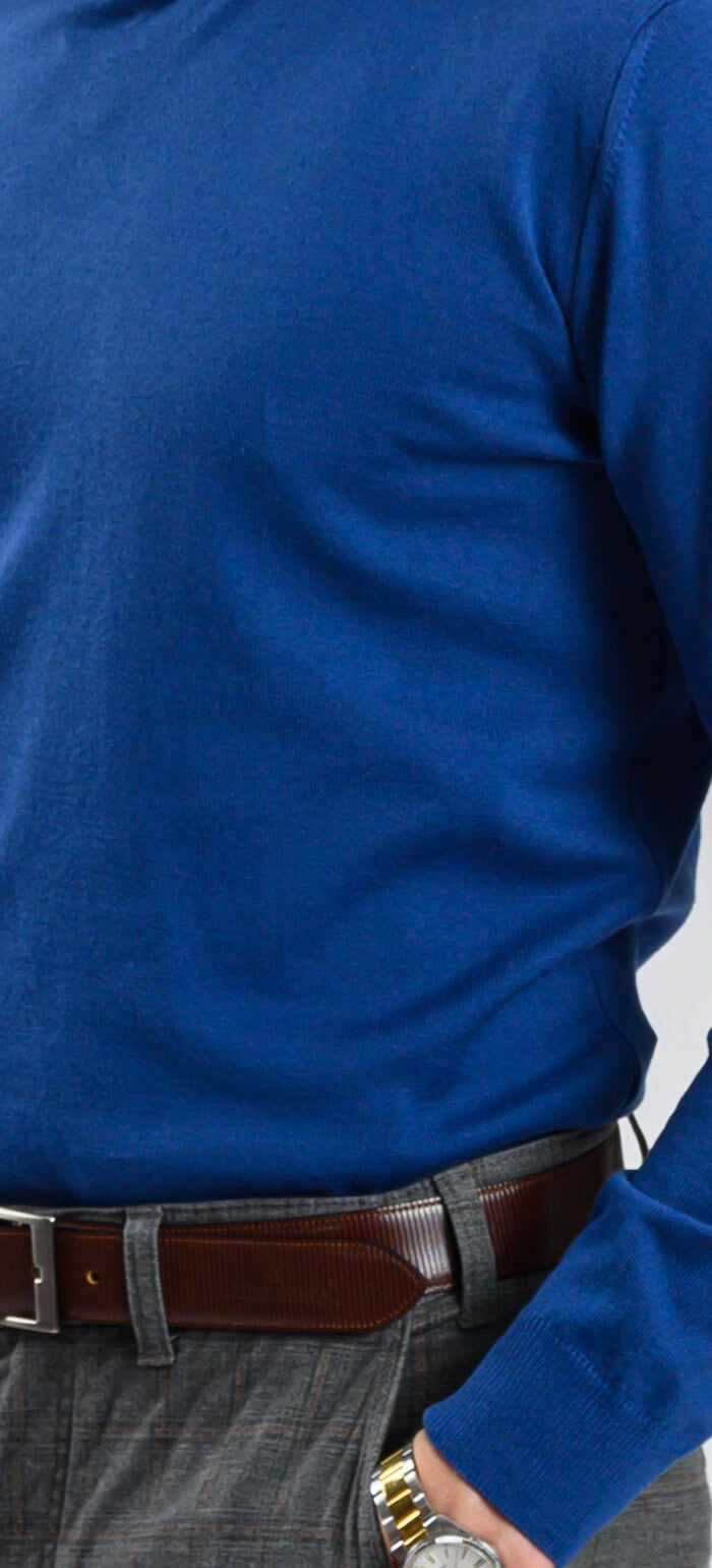 Modrý bavlnený rolák