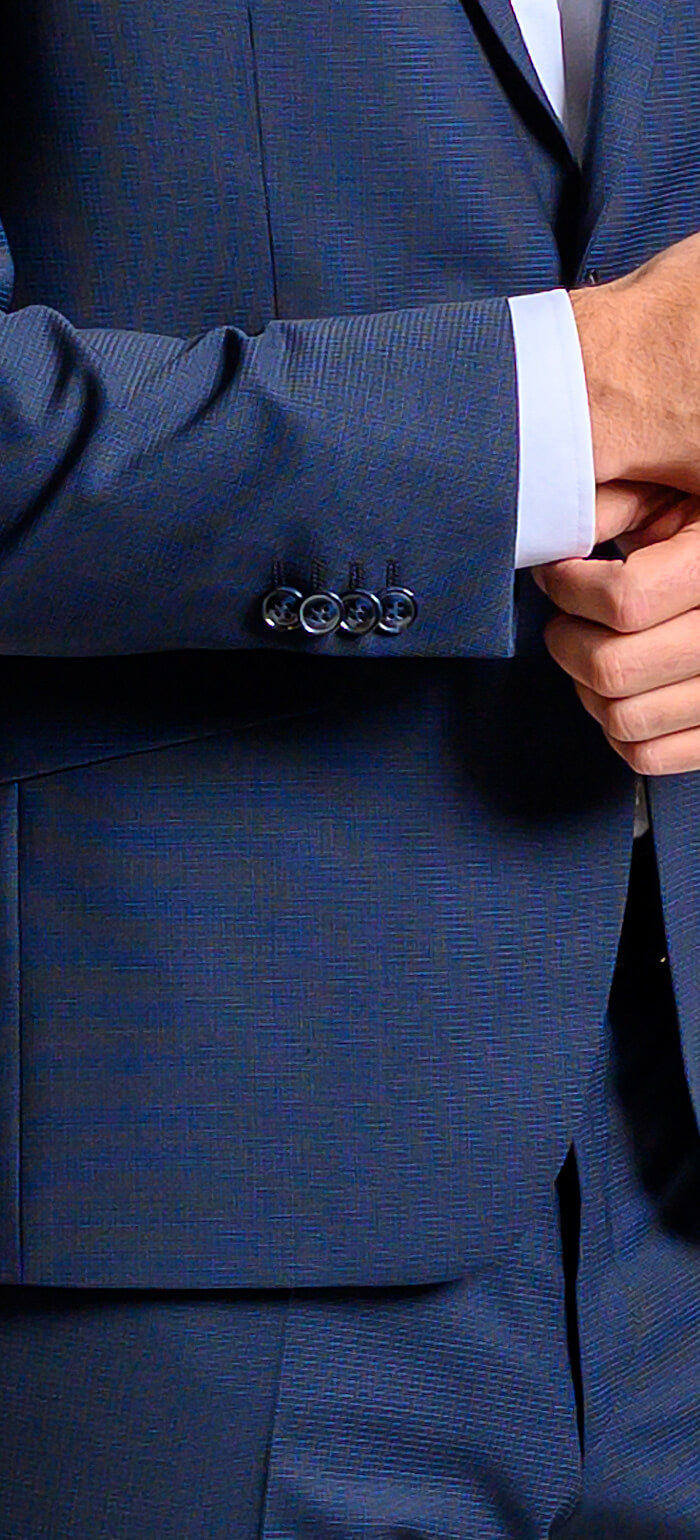 Modrý Slim Fit oblek - XL velikosti