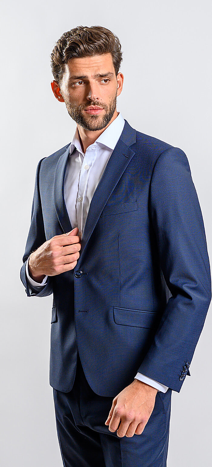 Modrý Slim Fit oblek - XL velikosti