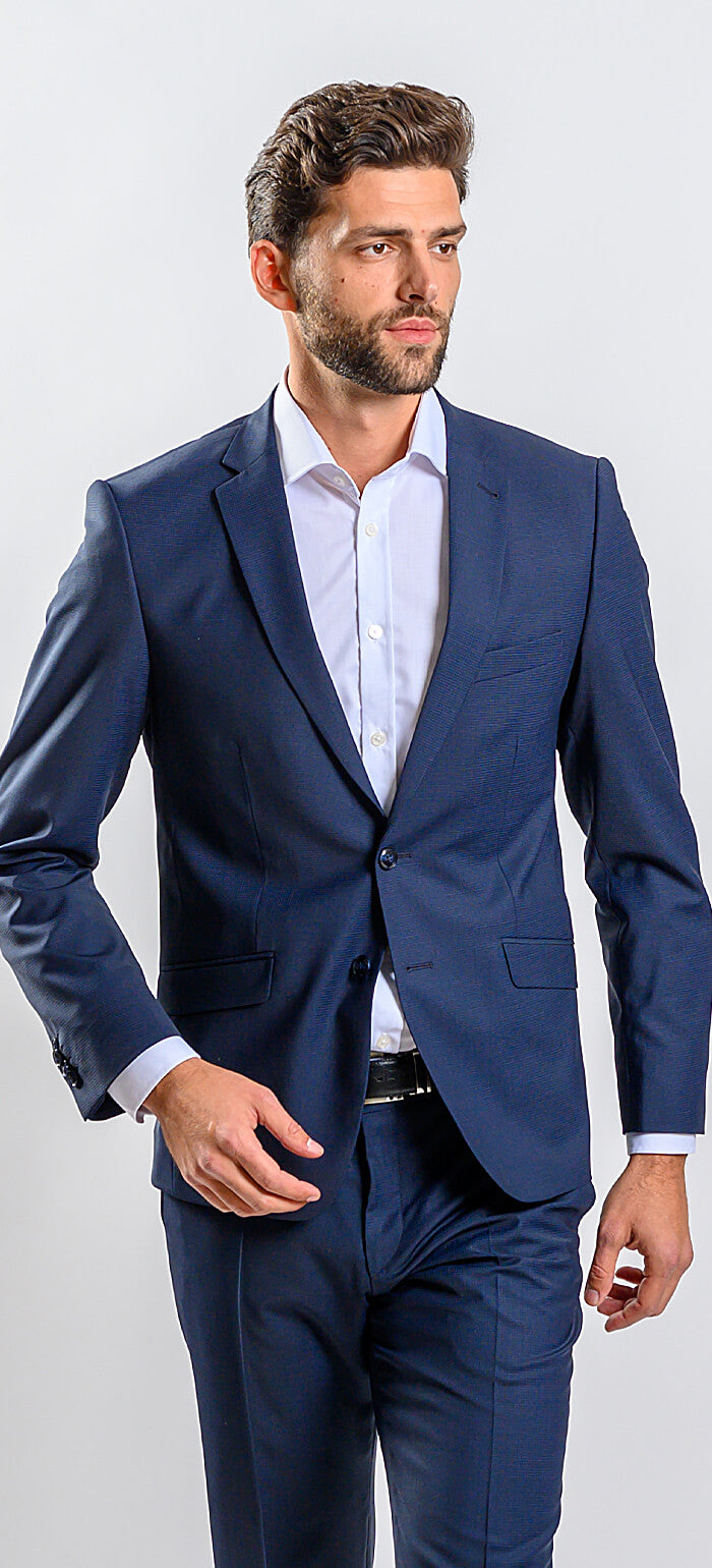 Modrý Slim Fit oblek - XL velikosti