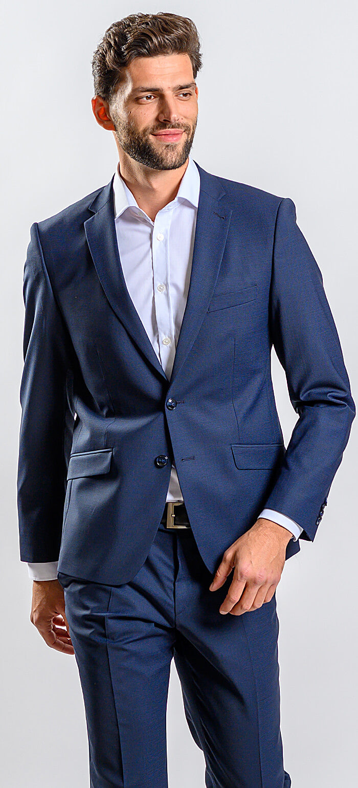 Modrý Slim Fit oblek - XL velikosti