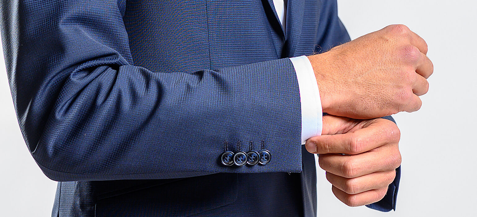 Modrý Slim Fit oblek - XL velikosti