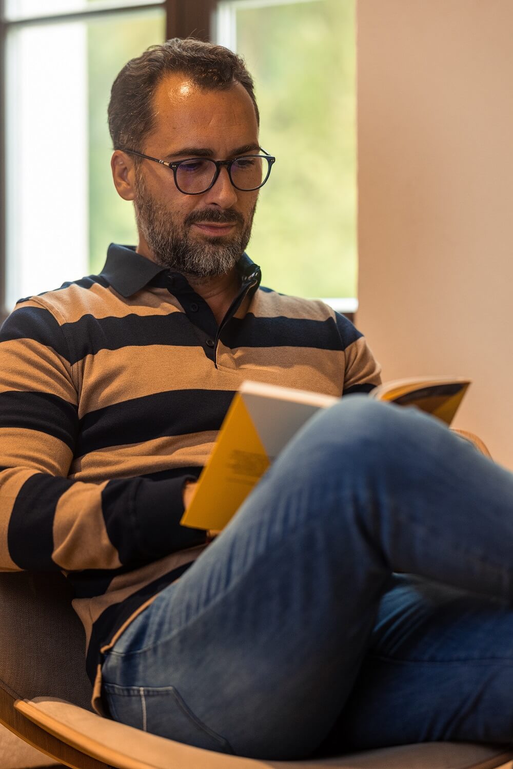 Pruhovaná polokošeľa s dlhým rukávom