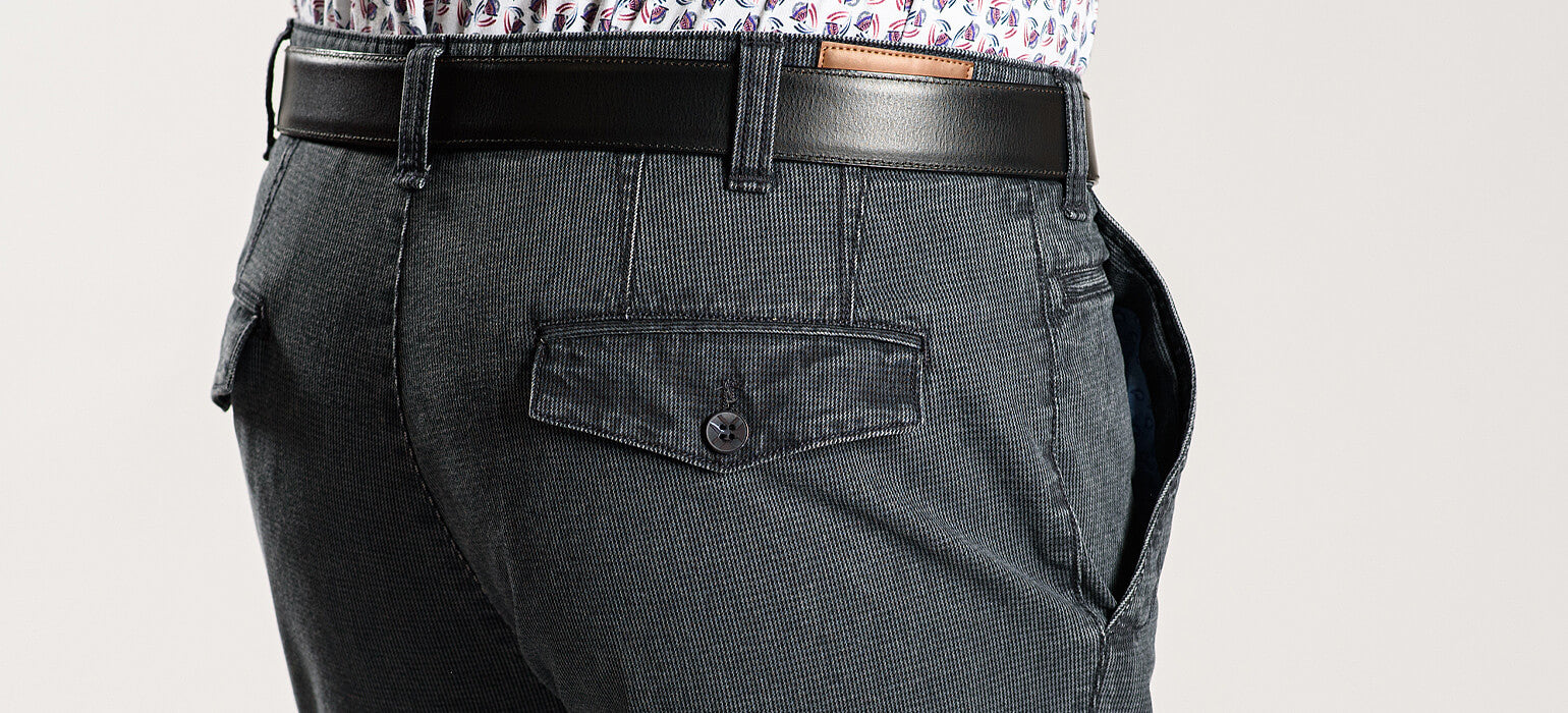 Šedé bavlnené nohavice