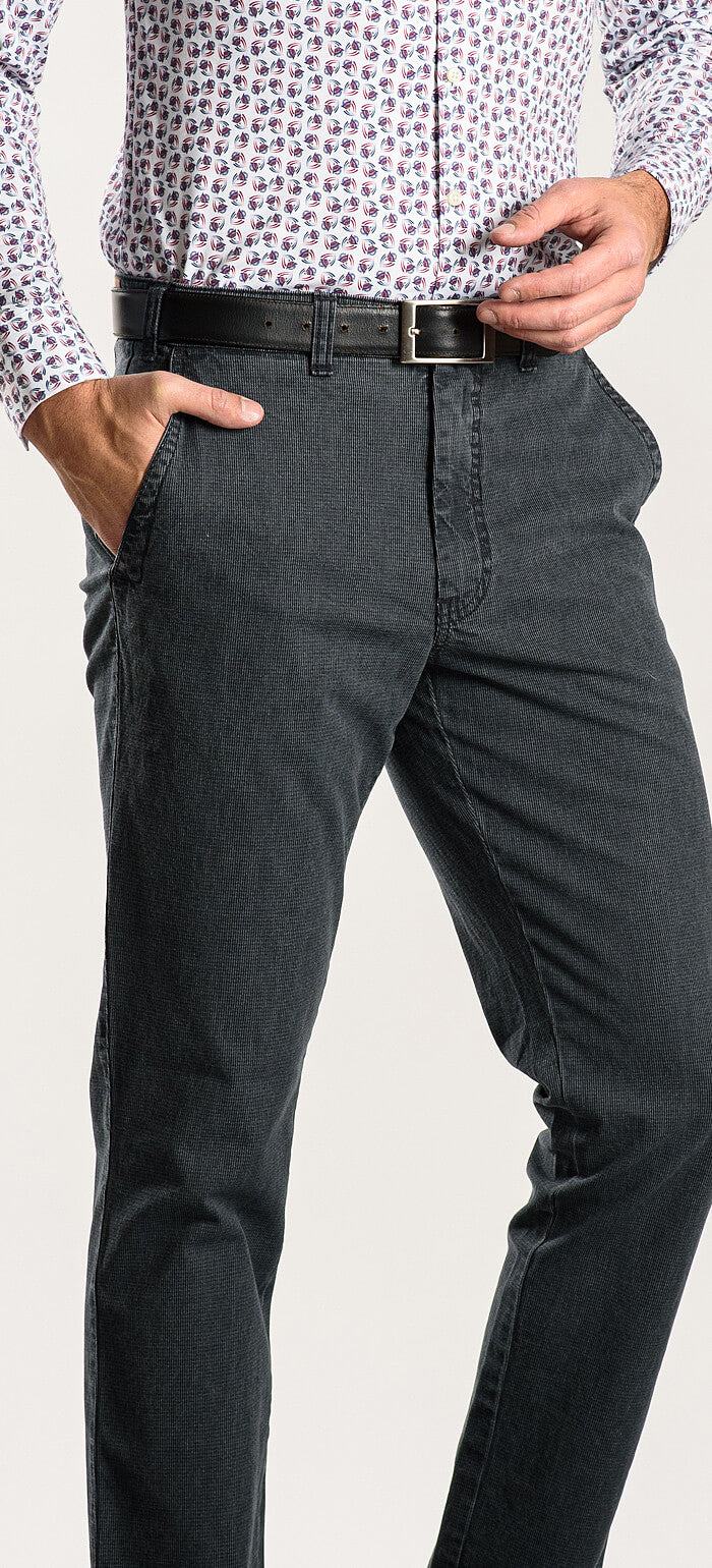 Šedé bavlnené nohavice