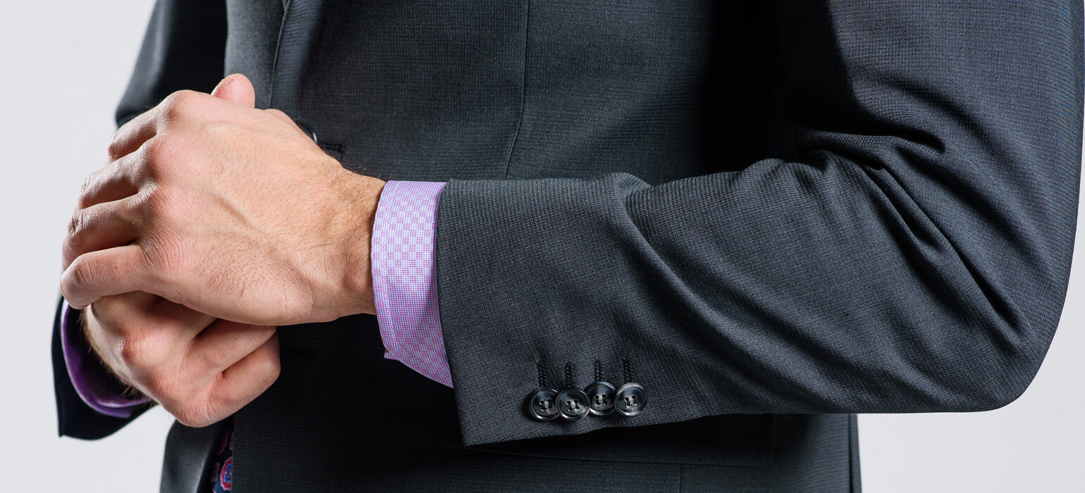 Šedý Slim Fit oblek XL