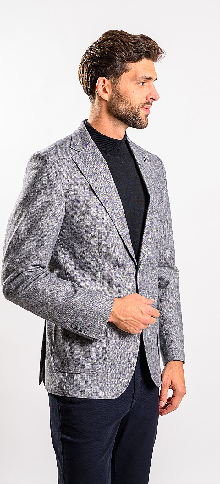 Šedé bavlněné sako