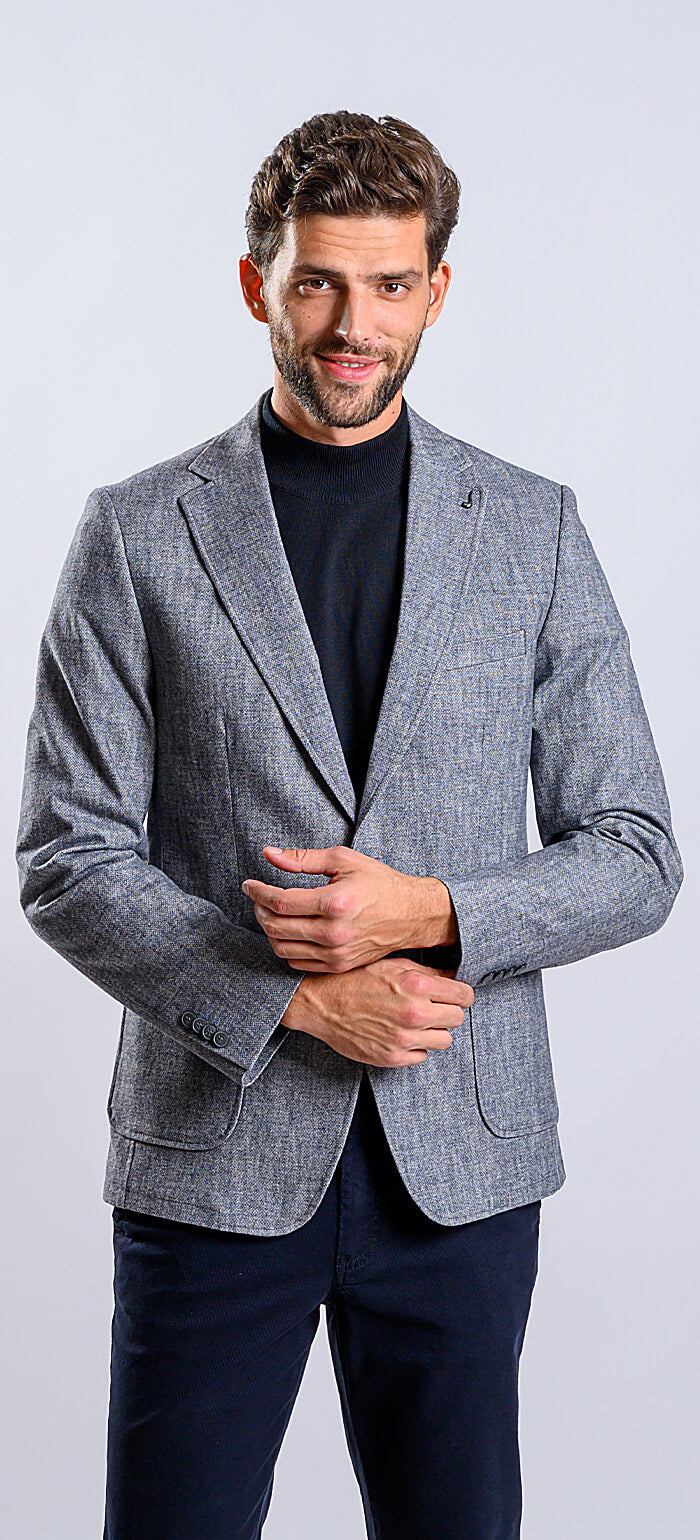 Šedé bavlněné sako