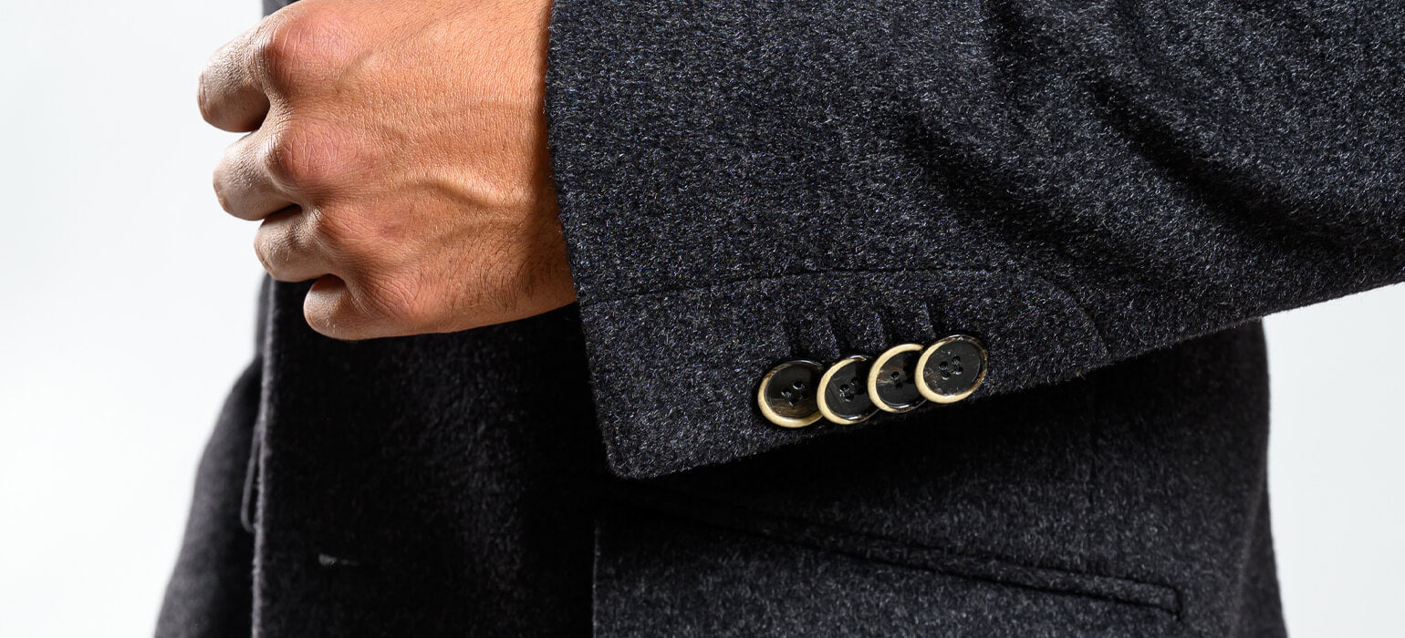 Šedý flaušový kabát s příměsí kašmíru