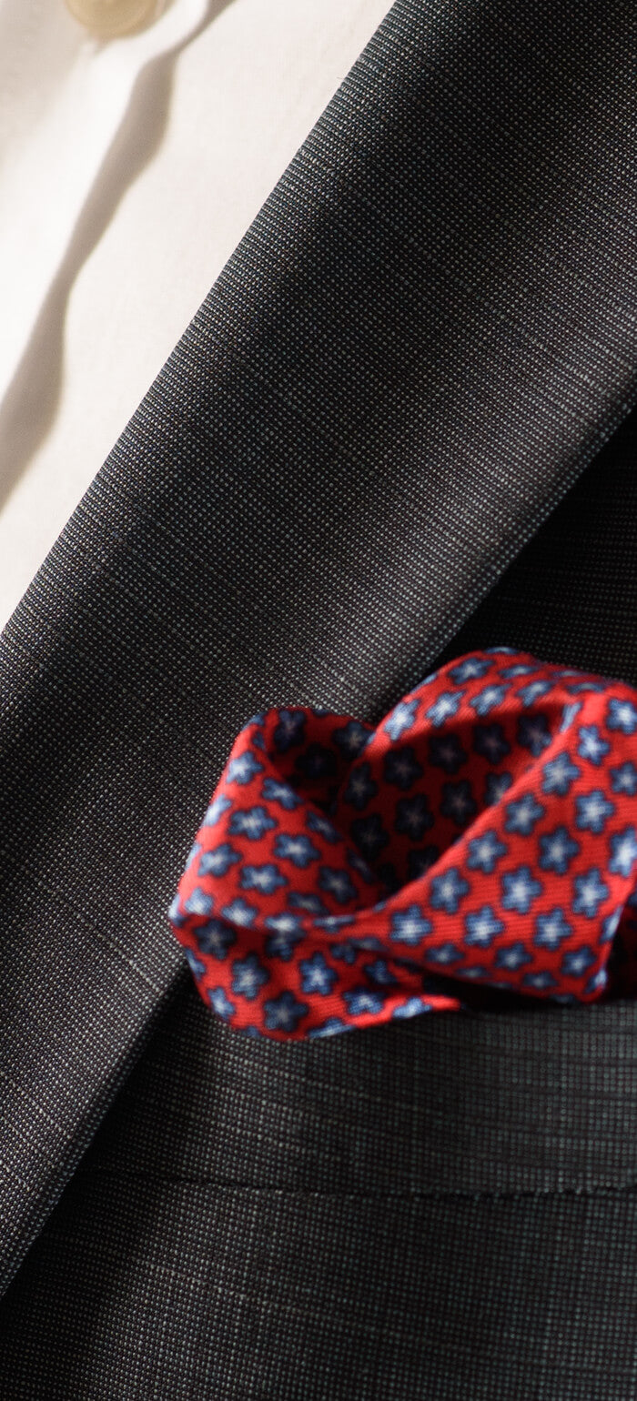 Šedý károvaný Slim Fit oblek